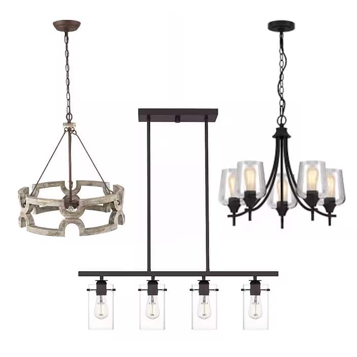 Home depot dining shop room lighting